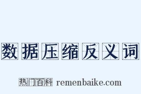 数据压缩反义词是什么意思的图片